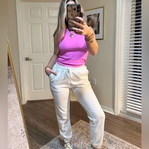 White Jogger Sweatpants